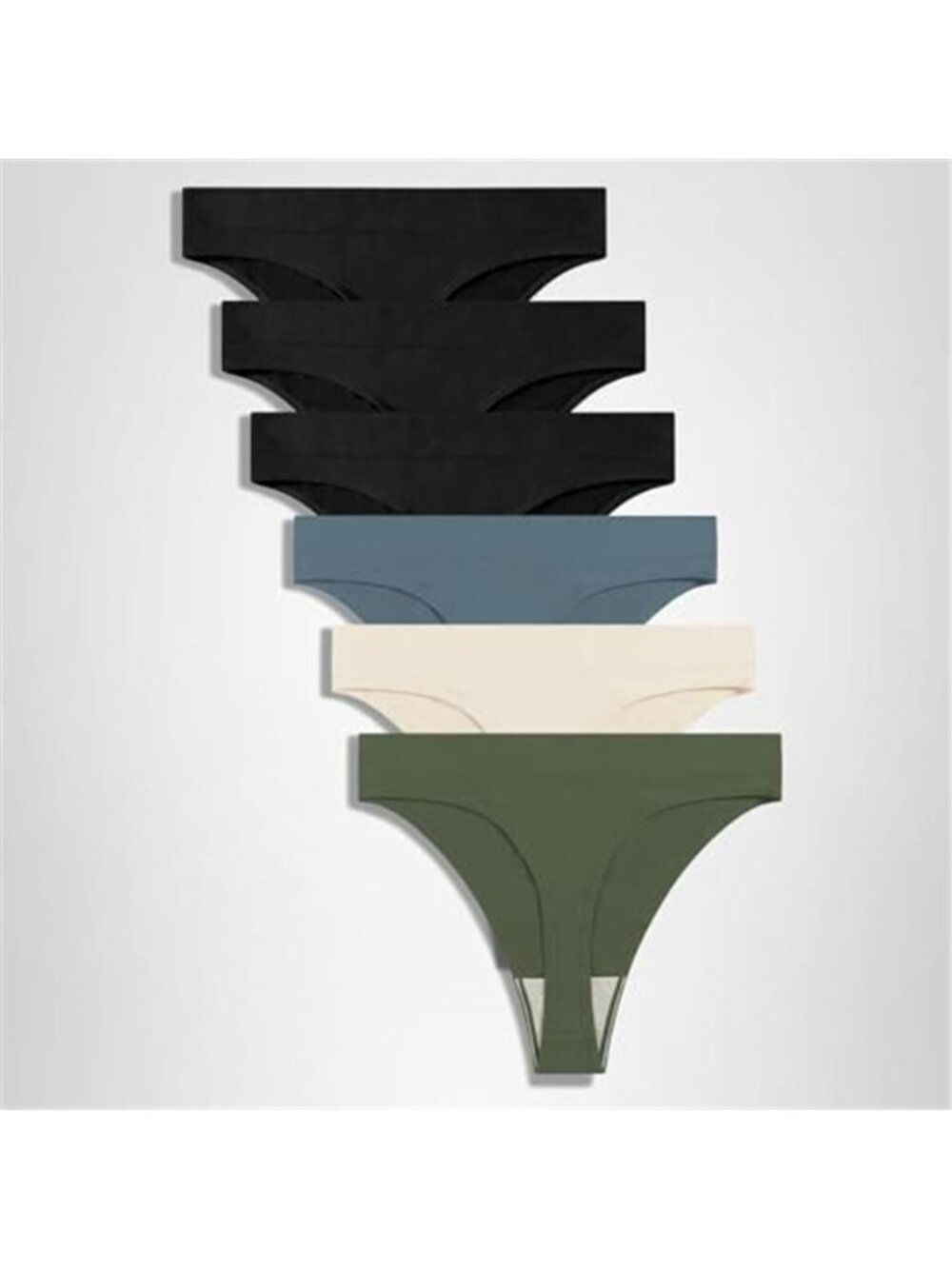 High Waisted Thong Seamless Underwear Tummy Control No Show Panties Women